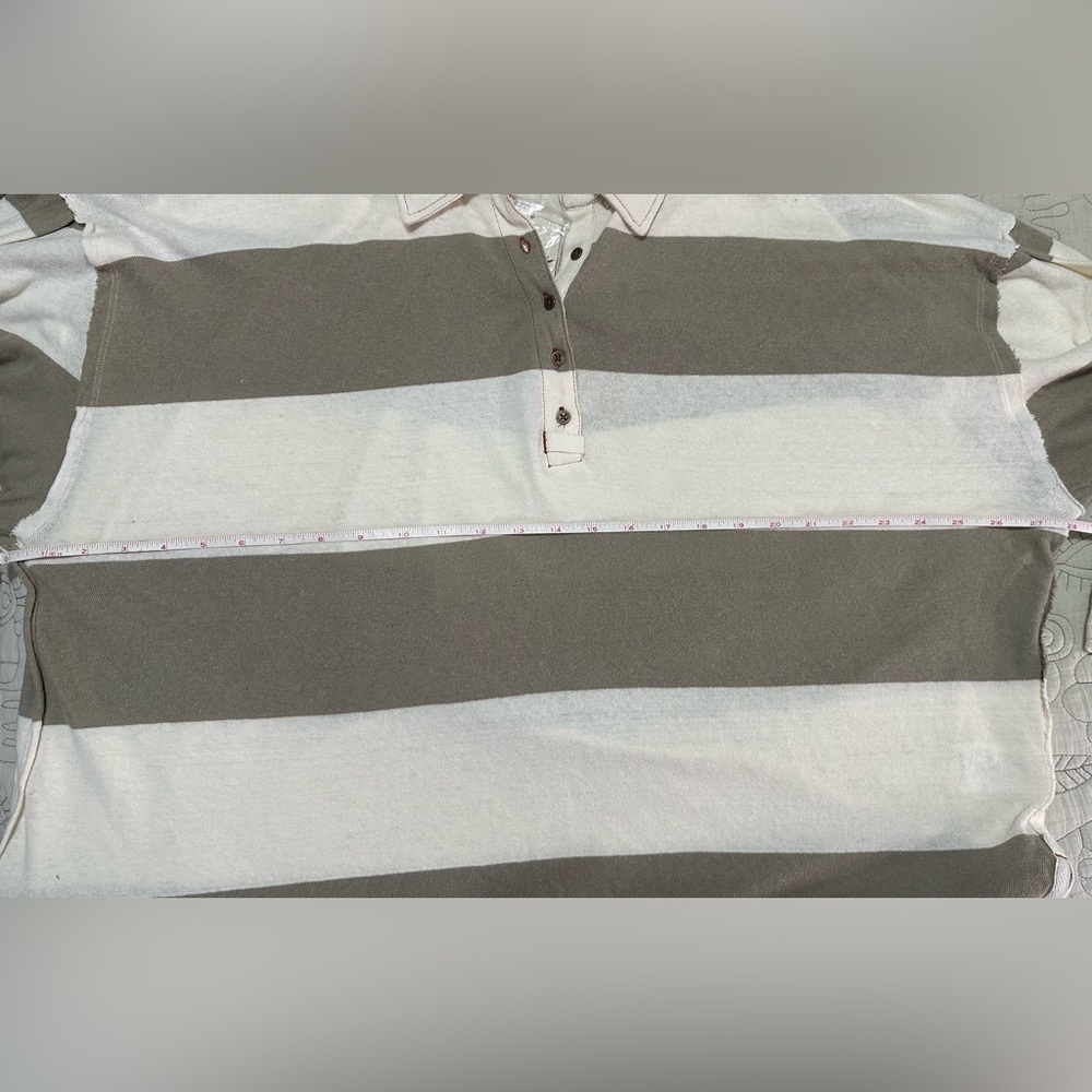 NWT We The Free Taylee Striped Polo S Neutral Combo - Picture 10 of 10